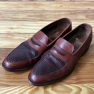 Allen Edmonds Carlsbad Woven Leather Slip On Loafers Size 9 1/2